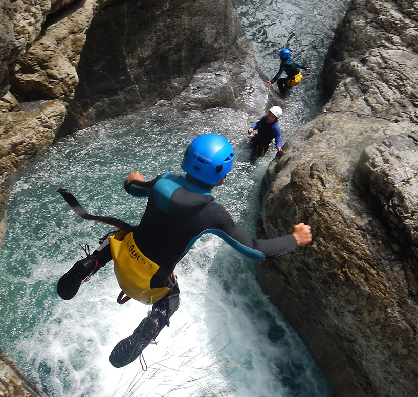 Family canyon: the Balme slides