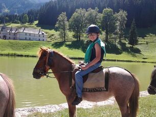 Exploring the mountains in summer